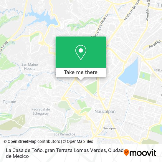 La Casa de Toño, gran Terraza Lomas Verdes map