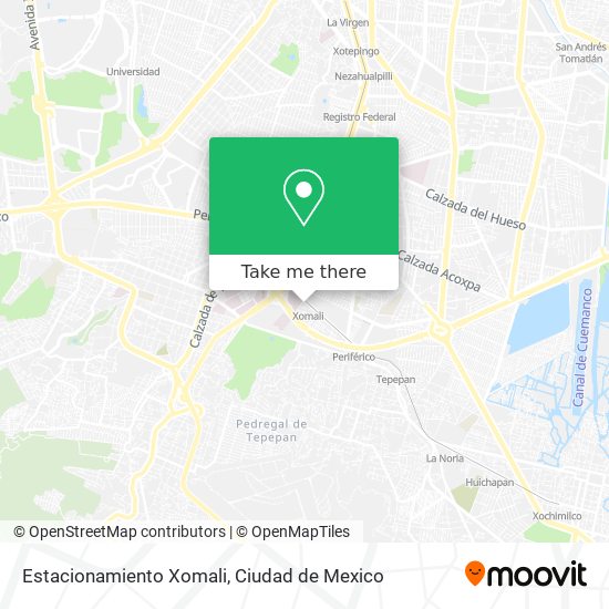 Estacionamiento Xomali map