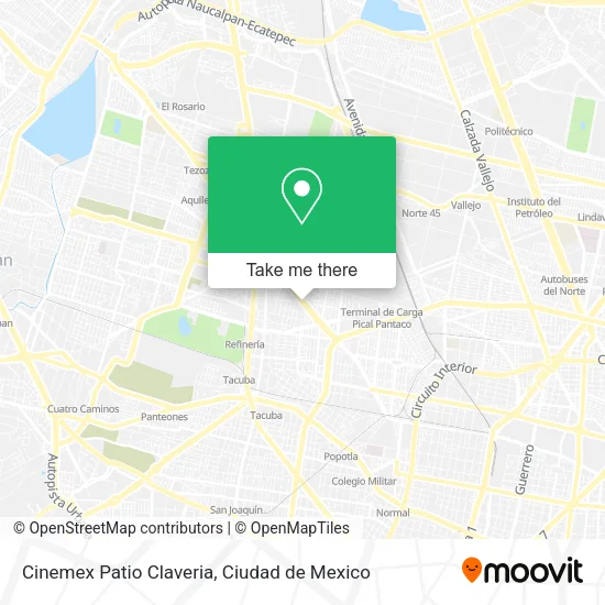 Cinemex Patio Claveria map