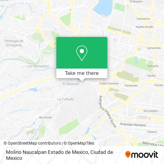 Mapa de Molino Naucalpan Estado de Mexico
