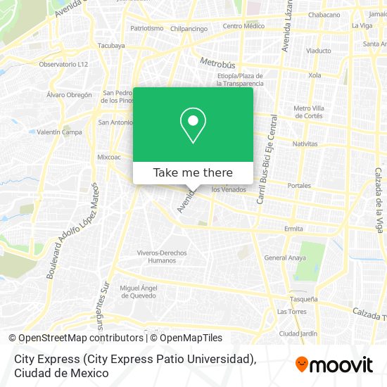 City Express (City Express Patio Universidad) map