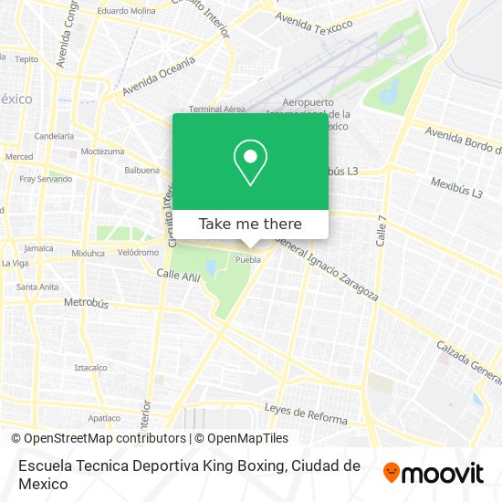 Mapa de Escuela Tecnica Deportiva King Boxing