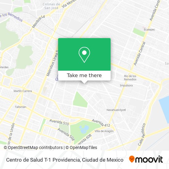 Centro de Salud T-1 Providencia map
