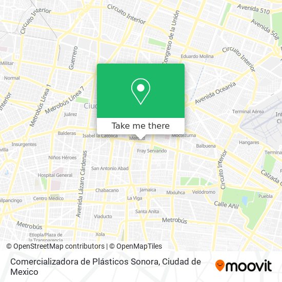 Comercializadora de Plásticos Sonora map