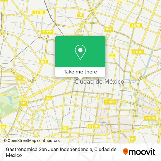 Gastronomica San Juan Independencia map