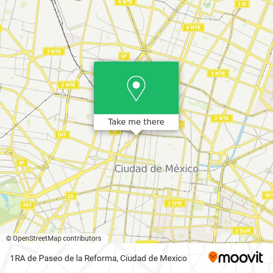 1RA de Paseo de la Reforma map