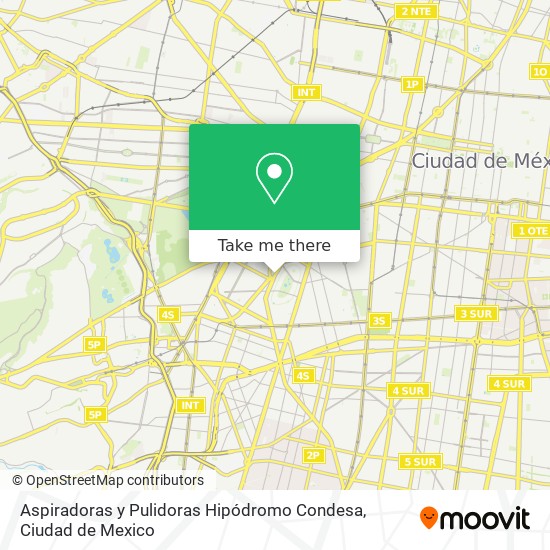 Mapa de Aspiradoras y Pulidoras Hipódromo Condesa