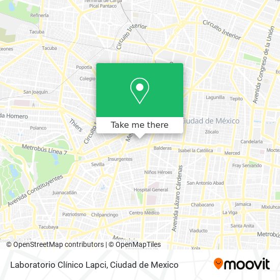 Laboratorio Clínico Lapci map