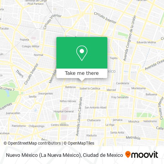 Nuevo México (La Nueva México) map