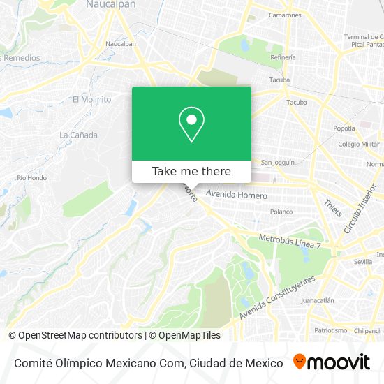 Comité Olímpico Mexicano Com map