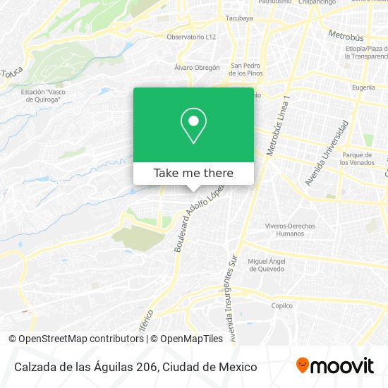 Calzada de las Águilas 206 map
