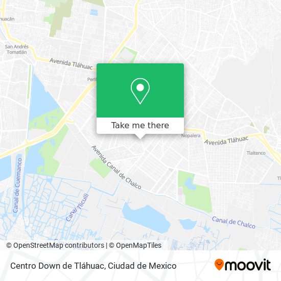Mapa de Centro Down de Tláhuac