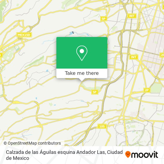 Calzada de las Águilas esquina Andador Las map