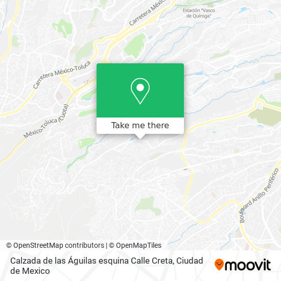 Calzada de las Águilas esquina Calle Creta map