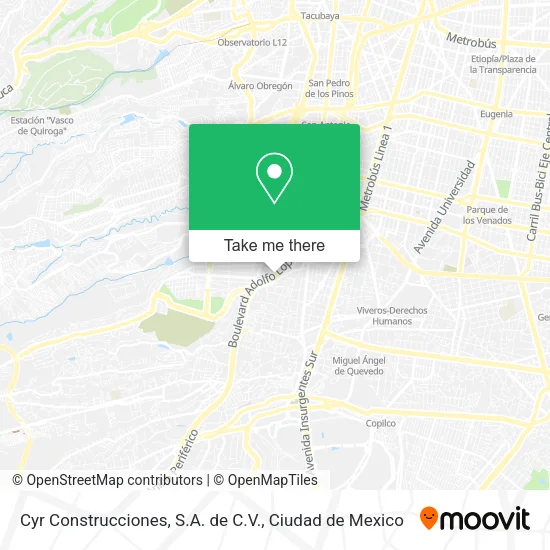 Mapa de Cyr Construcciones, S.A. de C.V.