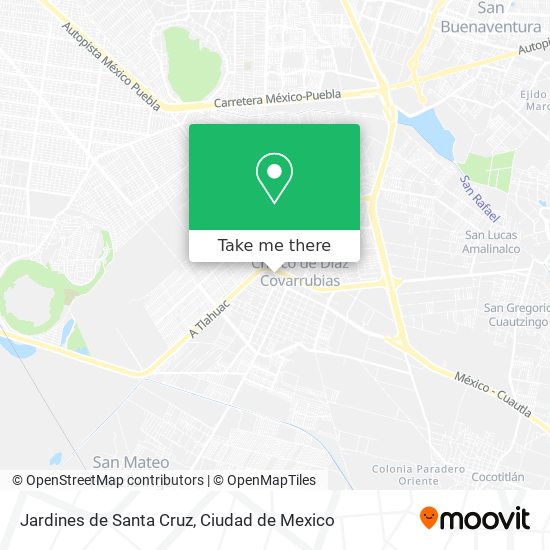 Jardines de Santa Cruz map