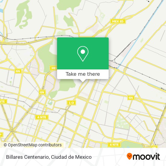 Billares Centenario map