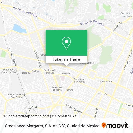 Creaciones Margaret, S.A. de C.V. map
