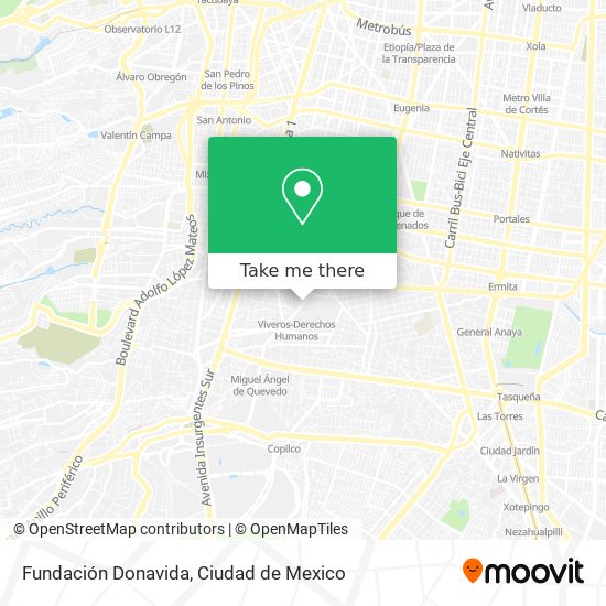 Fundación Donavida map