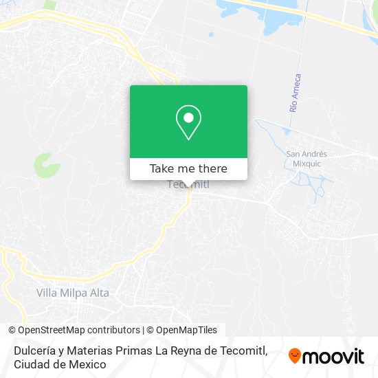 Mapa de Dulcería y Materias Primas La Reyna de Tecomitl