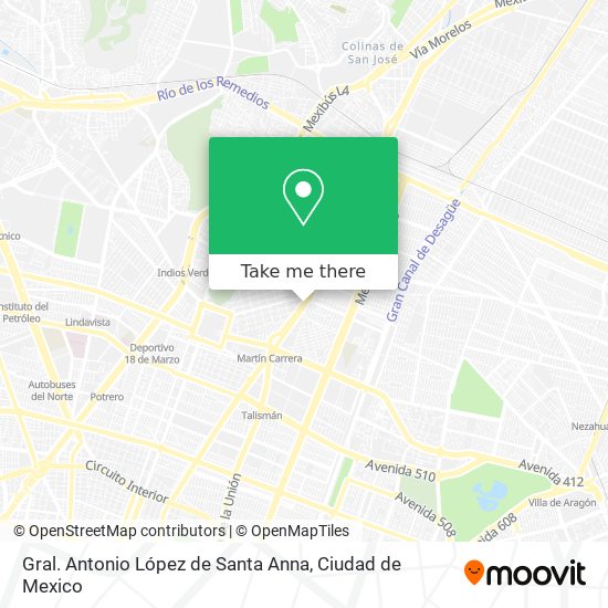 Mapa de Gral. Antonio López de Santa Anna