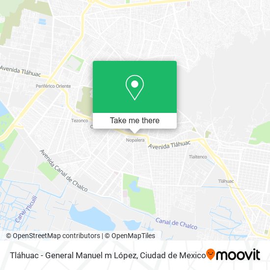 Mapa de Tláhuac - General Manuel m López
