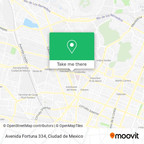 Avenida Fortuna 334 map