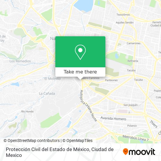 Protección Civil del Estado de México map