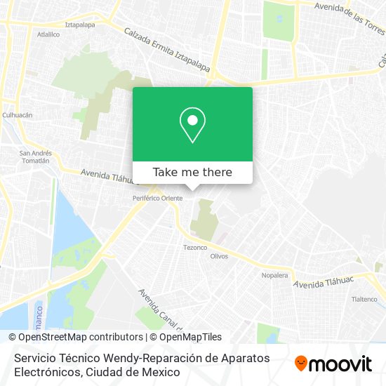 Mapa de Servicio Técnico Wendy-Reparación de Aparatos Electrónicos
