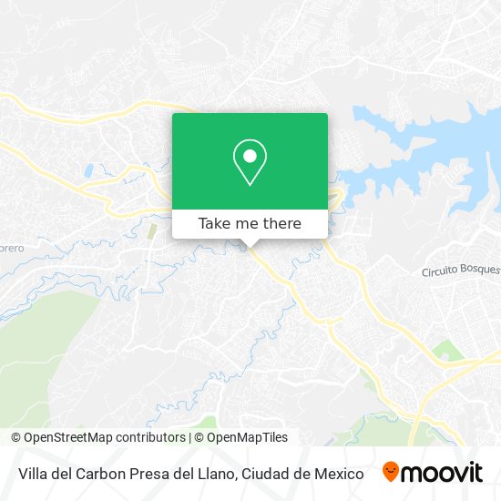 Villa del Carbon Presa del Llano map