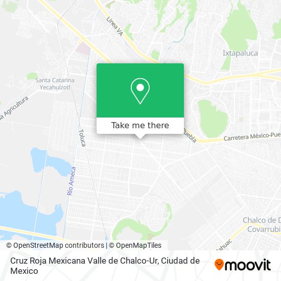 Mapa de Cruz Roja Mexicana Valle de Chalco-Ur