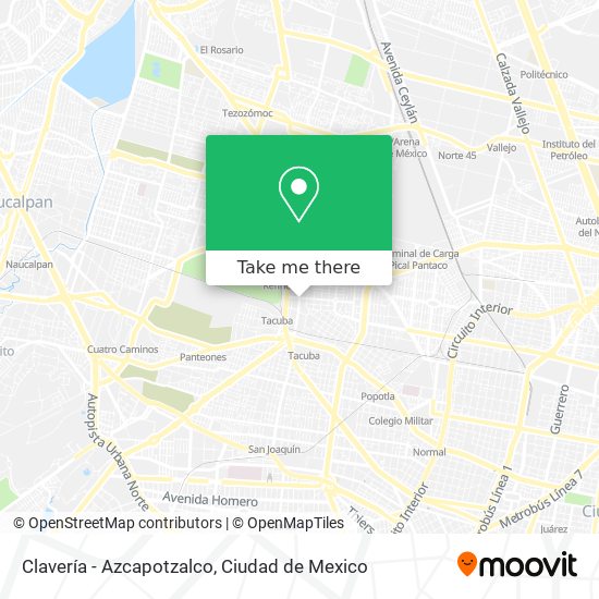 Clavería - Azcapotzalco map