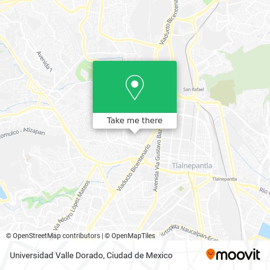 Mapa de Universidad Valle Dorado