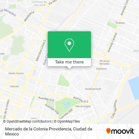Mapa de Mercado de la Colonia Providencia