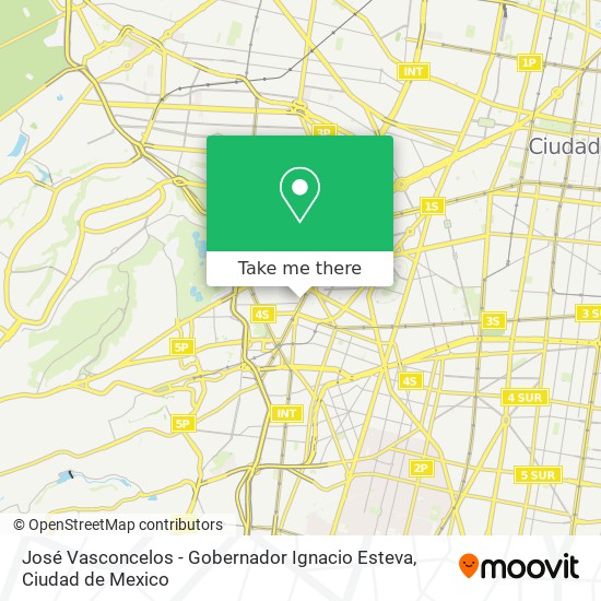 José Vasconcelos - Gobernador Ignacio Esteva map