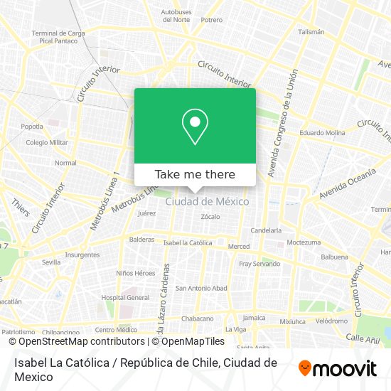 Isabel La Católica / República de Chile map