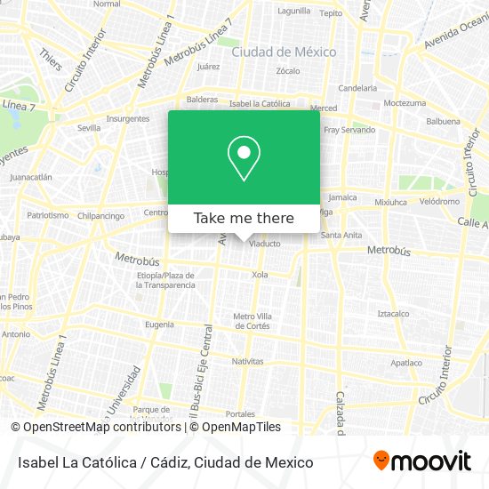 Isabel La Católica / Cádiz map