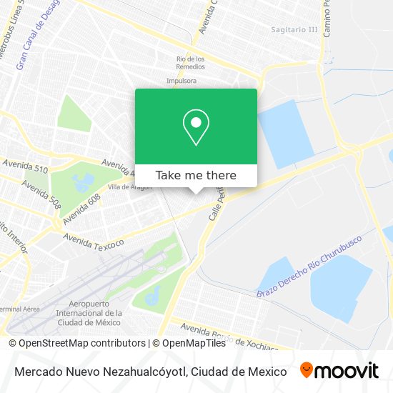 Mercado Nuevo Nezahualcóyotl map