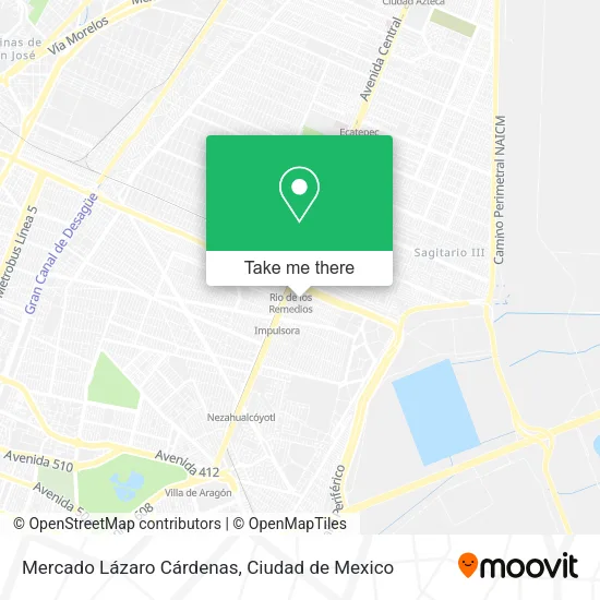 Mapa de Mercado Lázaro Cárdenas