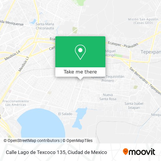 Mapa de Calle Lago de Texcoco 135