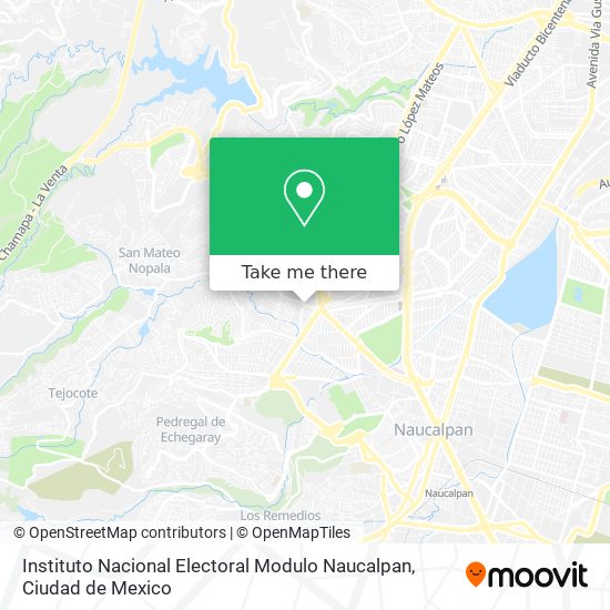 Instituto Nacional Electoral Modulo Naucalpan map