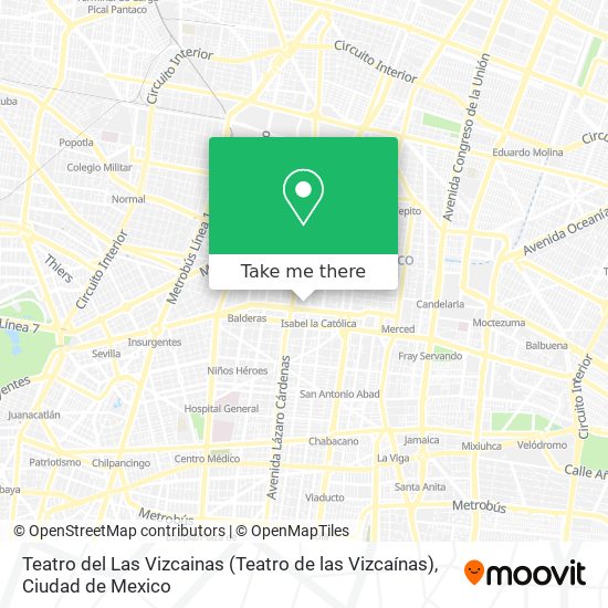 Mapa de Teatro del Las Vizcainas (Teatro de las Vizcaínas)