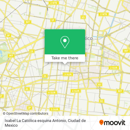 Mapa de Isabel La Católica esquina Antonio