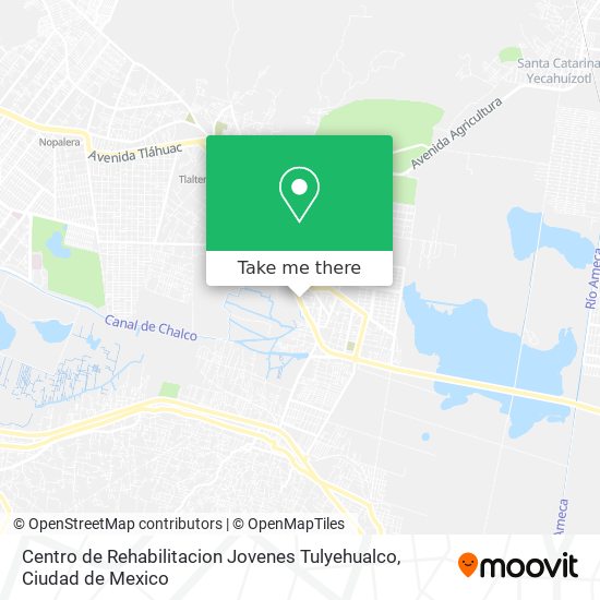 Mapa de Centro de Rehabilitacion Jovenes Tulyehualco