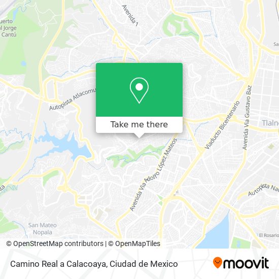 Mapa de Camino Real a Calacoaya