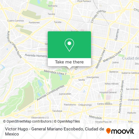 Victor Hugo - General Mariano Escobedo map