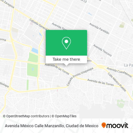 Avenida México Calle Manzanillo map