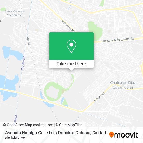 Mapa de Avenida Hidalgo Calle Luis Donaldo Colosio
