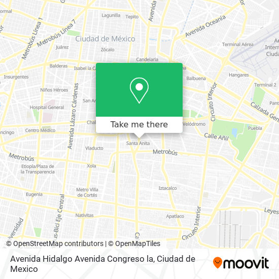 Avenida Hidalgo Avenida Congreso la map