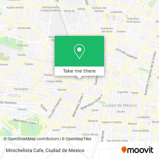 Minichelista Cafe map